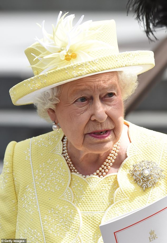 According to The Reaction, The Mail's talk show, the late Queen was said to have been 'stunned' by Prince William's statement on the Israel-Gaza conflict.  Pictured: Queen Elizabeth in June 2016