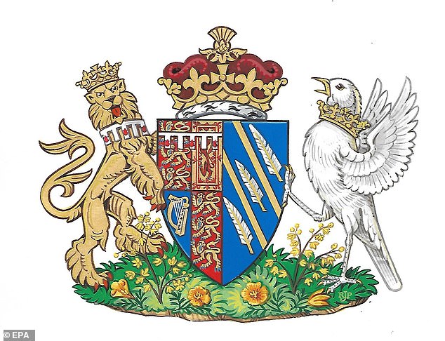 A coat of arms of Meghan, the Duchess of Sussex, that appears on the updated website