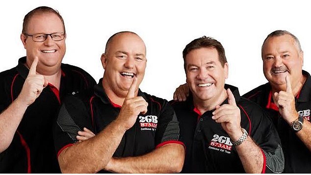 Radio sports broadcaster David Morrow (second from right) has been diagnosed with brain cancer