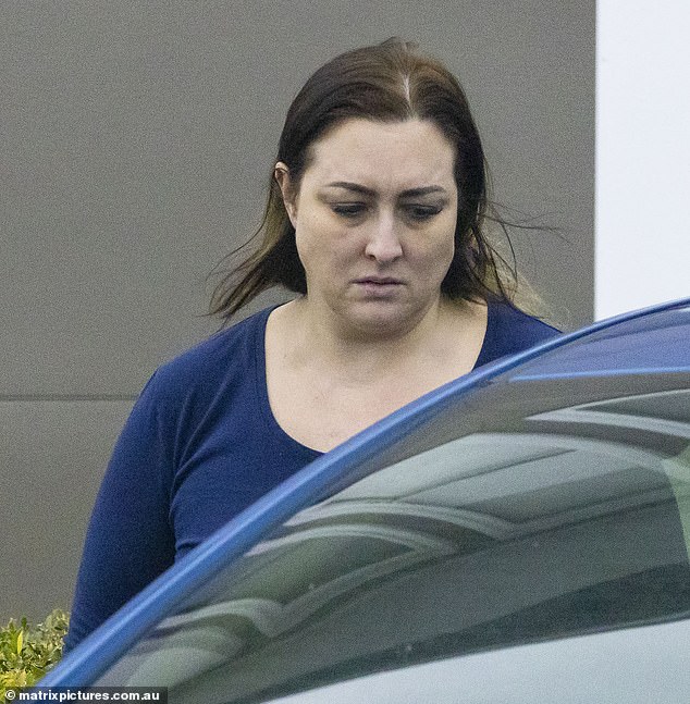 Mother-of-four Sarah-Jane Lodington is photographed outside her Gold Coast home in 2022