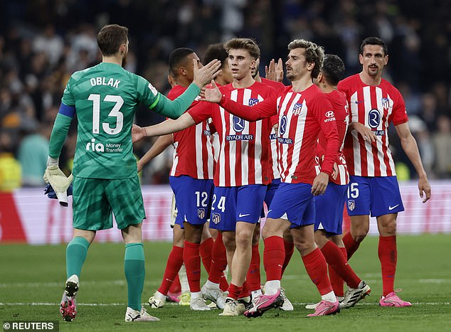 Atletico Madrid left the Santiago Bernabeu with a point after a late equalizer