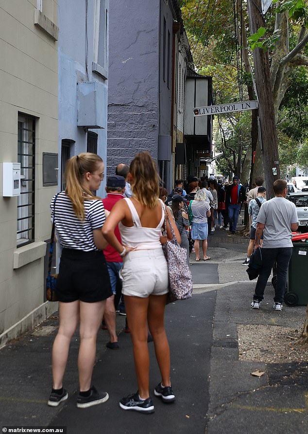 A recruitment expert is urging Australians to actively network with their former colleagues as unemployment is expected to rise in the coming year (pictured is a queue at Centrelink in Sydney in March 2020)