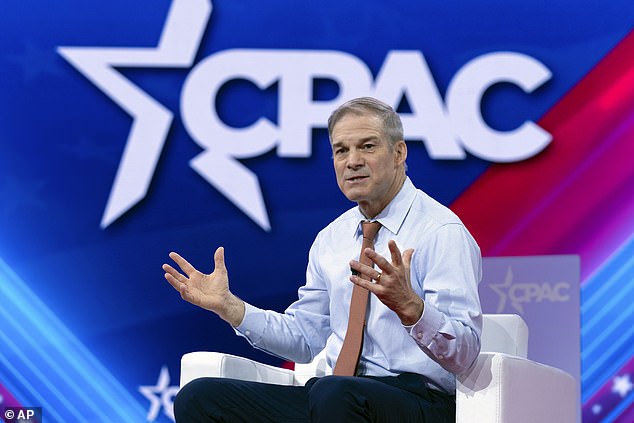 Rep. Jim Jordan, R-Ohio, chairman of the House Judiciary Committee, told the crowd at CPAC that he would 