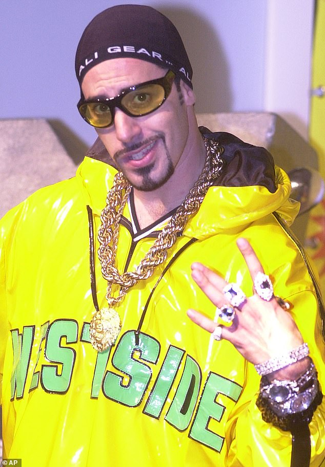 Ali G poses after the MTV Europe Music Award at the Festhalle in Frankfurt, Germany, Thursday 2001