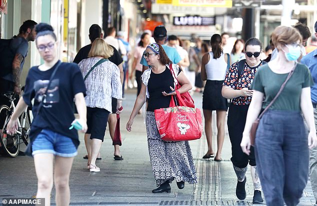 Those aged 45 to 49 may be dealing with a midlife crisis and gray hairs, but they had the highest average personal income of $88,300 in the 2020-21 financial year (pictured is Brisbane's Queen Street Mall)