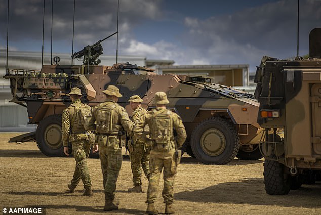 Defense Minister and Deputy Prime Minister Richard Marles has continued his ongoing battle with the Australian Defense Force, saying there are 'cultural issues within the senior leadership'.  ADF personnel are pictured at Gallipoli Barracks in Brisbane