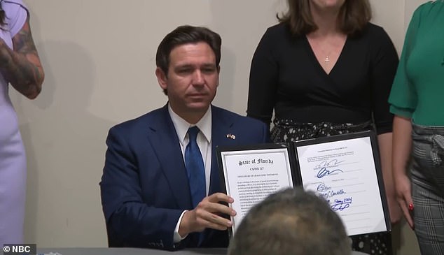 Florida Governor Ron DeSantis traveled to Palm Beach to sign the bill, HB 117, which provides access to the 2006 grand jury that resulted in a criminal indictment against Jeffrey Epstein