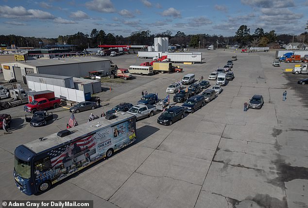 A convoy of conservative activists calling themselves 