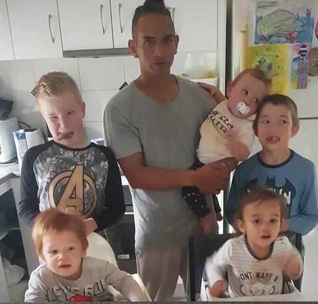 Father Wayne Godinet, 34, and his five sons (pictured) died after being trapped in a deadly fire on Queensland's Russell Island