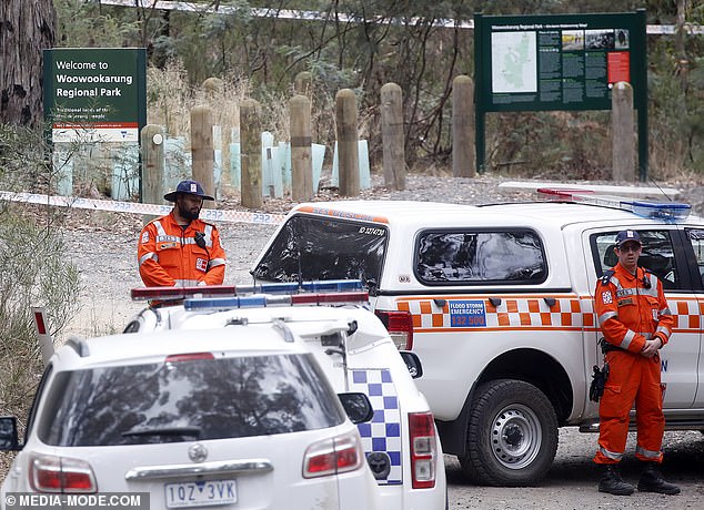 Locals were led off track in the park after the discovery of possible evidence linked to the disappearance of missing mother Samantha Murphy