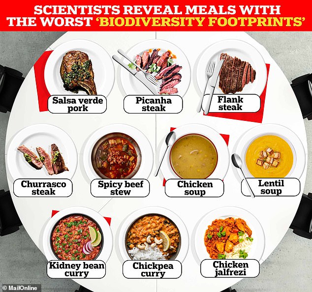 With rain forecast for much of Britain this evening, many Brits will be planning to curl up on the sofa and order a takeaway.  But a new study may make you reconsider your options.  Scientists in Singapore have revealed the popular dishes that are worst for the environment