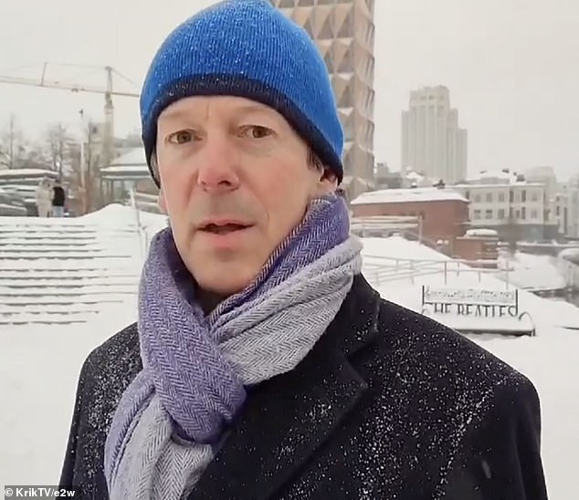 This is the shocking moment the British ambassador to Russia accuses Putin trolls of harassing him during a visit to the Urals city of Yekaterinburg