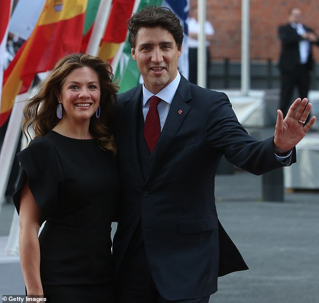 Sophie Grégoire Trudeau 're-partnered' with an Ottawa pediatric surgeon months before her shock divorce from Canadian Prime Minister Justin Trudeau (pictured together in 2017) was announced, according to allegations in a divorce claim against the doctor