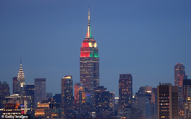 The Empire State Building will once again be split into two colors for the Super Bowl