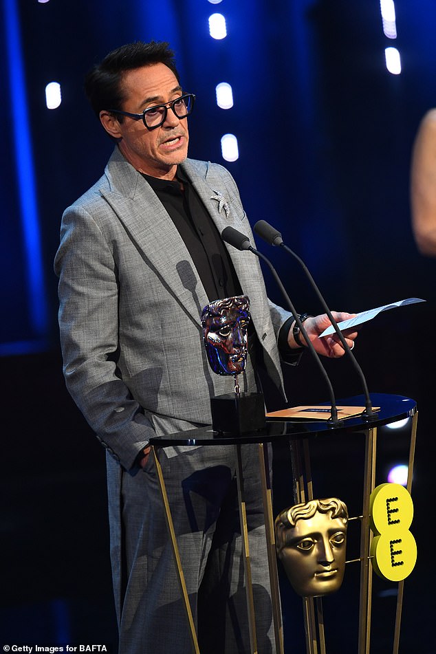 Robert Downey Jr and Da'Vine Joy Randolph received some of the first gongs of the evening at the BAFTA Film Awards at the Royal Festival Hall on Sunday