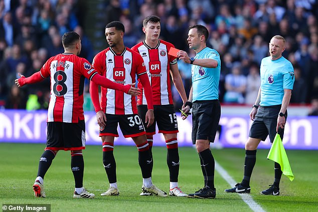 It is not the first time Mason Holgate has been sent off for a reckless challenge.  Holgate is the only player to have been shown a red card in each of the last three Premier League seasons