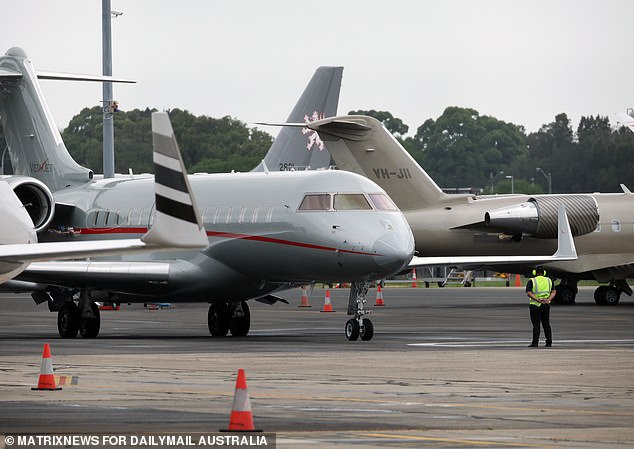 Taylor Swift was spotted leaving Australia on her private jet on Tuesday after her father Scott was accused of assaulting a local photographer