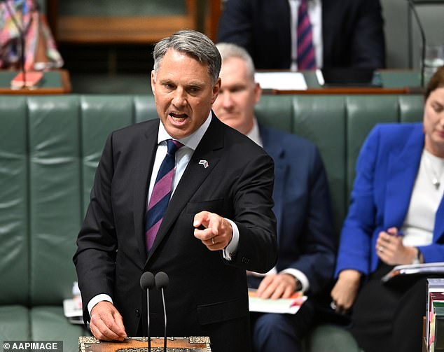 Defense Minister Richard Marles responded to a question about his opposition counterpart's division during Question Time in Parliament on Thursday