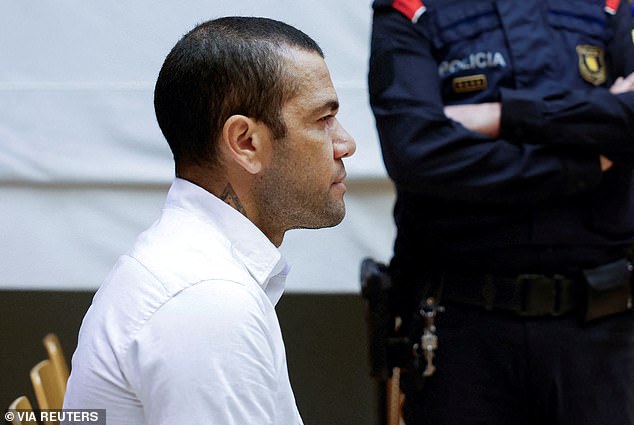 The former Brazil international was found guilty of sexually assaulting a woman in the bathroom of a chic nightclub in Barcelona on December 31, 2022