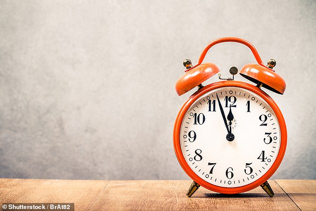 Experts and scientists claim that from the exact time you should set the alarm to the time you should eat, there are some precise times you should stick to day after day (stock image)