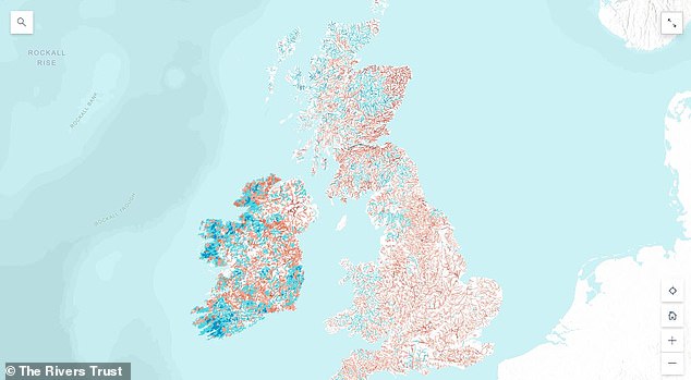 This shocking interactive map of Britain shows how our country's waterways have fallen into a 'desperate' state of health