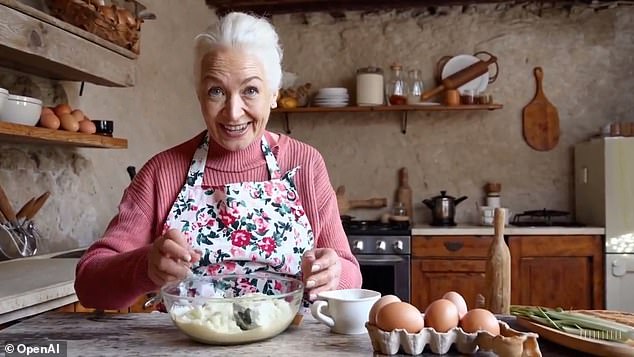 One user asked Sora to create an 'instructional cooking session for homemade gnocchi, hosted by a social media influencer grandma, in a rustic Tuscan country kitchen with cinematic lighting'