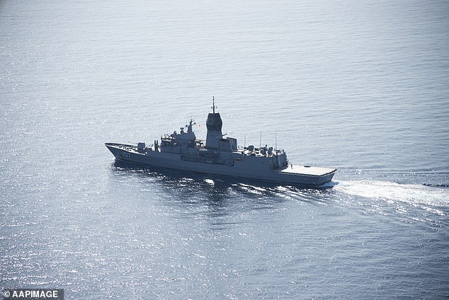 The troubled Hunter-class frigate program will be reduced from nine to six ships to make way for general purpose vessels (photo, aerial view from HMAS Perth)