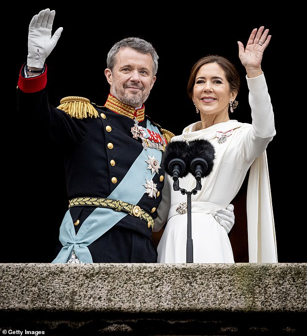 Pictured: King Frederik and Queen Mary of Denmark - the royal couple played a very active role in renovating their home ten years ago