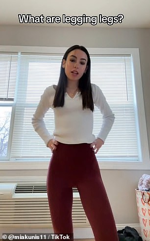 Gen Z women are showing off their thigh gaps in leggings on TikTok, including content creator Mia Griggs, 20, in New Jersey