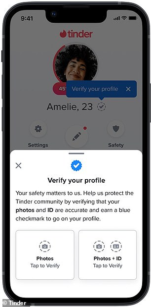 To get verified, users can select 'Verify My Profile' on their profile page