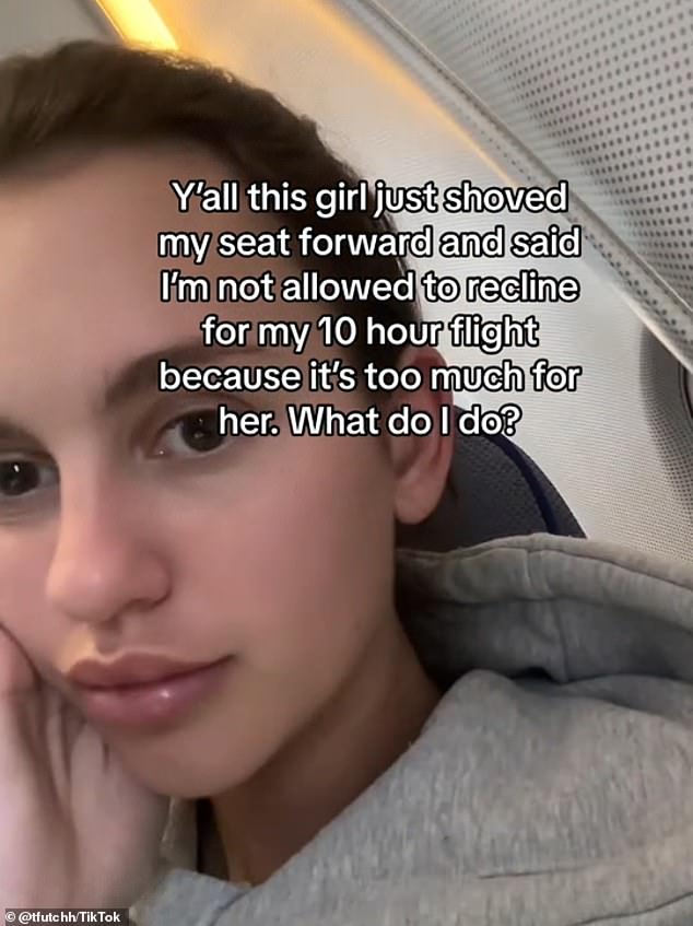 Taylor Futch, from Miami, Florida, is a travel influencer who has sparked furious debate after revealing that a fellow passenger hit her for leaning her seat back