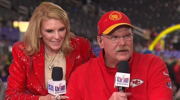 Reid, along with his wife Tammy, spoke to CBS after the Chiefs defeated the San Francisco 49ers