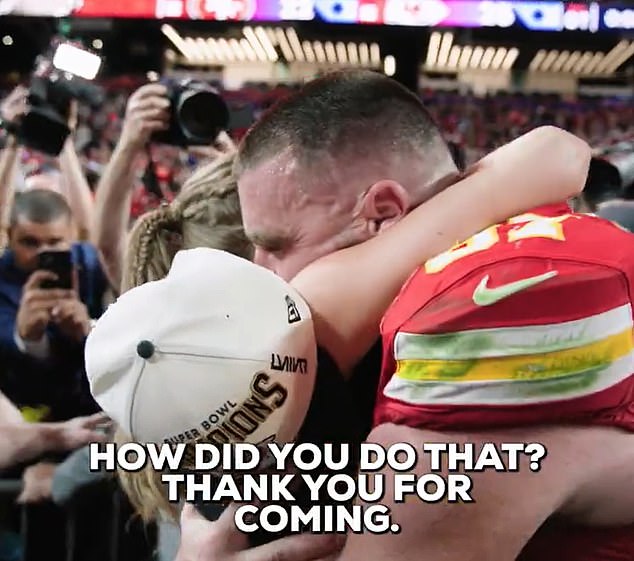 Travis Kelce and Taylor Swift's conversation about their Super Bowl reunion was posted