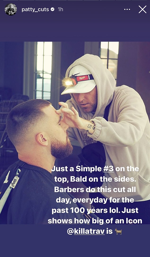 Travis Kelce's hairstylist, Patrick Regan, explained how he styles the hair on the tight ends