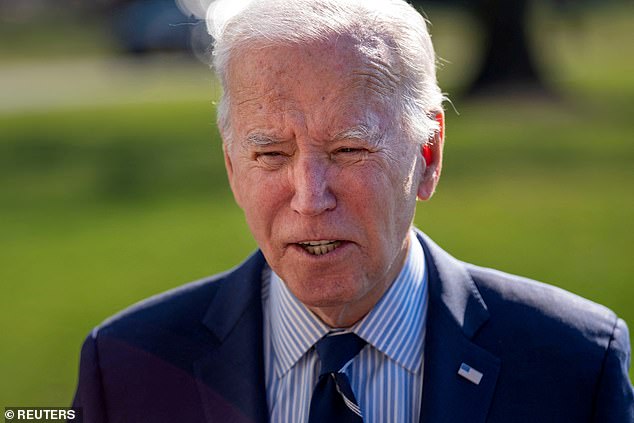 US President Joe Biden speaks to members of the press after a weekend in Delaware, on the South Lawn of the White House in Washington, US, February 19, 2024