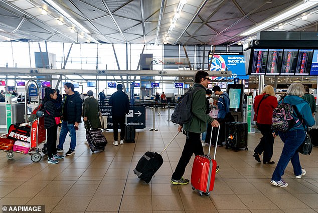 The traveler visited many locations including Sydney Domestic Terminal 2 and a Thai restaurant (stock image)