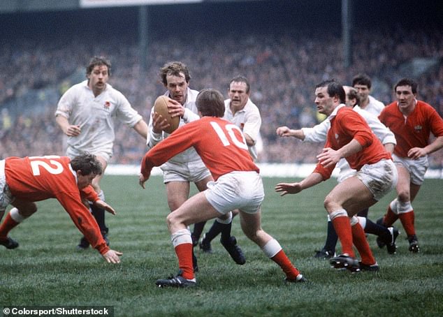 Sir Clive Woodward (centre, with ball) believes England vs Wales is the Six Nations match with the most needles (pictured at Twickenham against the Welsh in 1984)