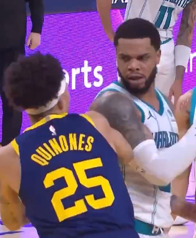 Miles Bridges bunted Lester Quinones after the player took a layup as the game was decided