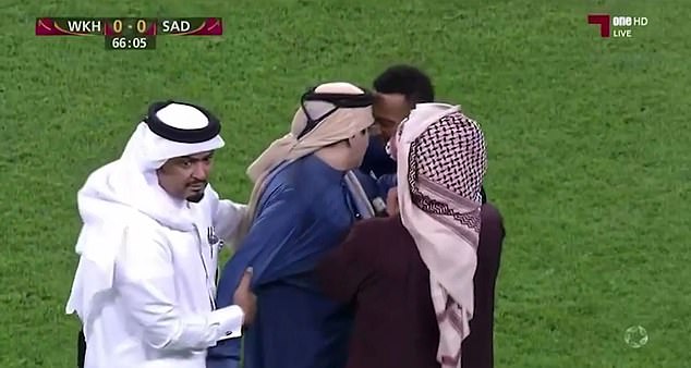Incredible scenes during Qatar's top flight saw a club chairman storm the pitch