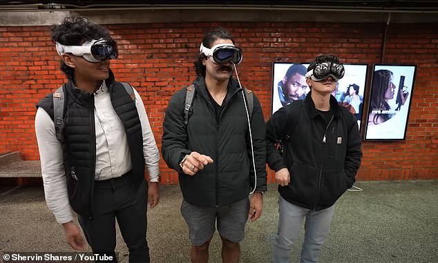 Social media has been awash with posts showing mesmerized Vision Pro users interacting with their virtual environments in public, looking like futuristic mimes - but many of these videos (like Shervin Shares above) are influencers performing stunts for clicks