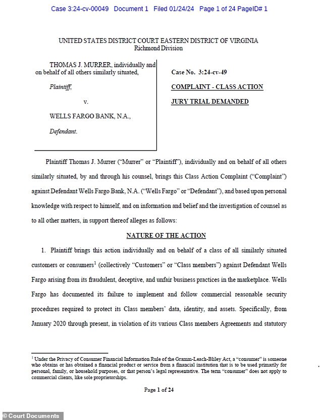 Bombshell court documents seen by DailyMail.com claim the bank's internal system indicated the scammers' calls were coming from a number that wasn't Murrer's - yet they allowed the transaction to go through anyway