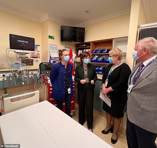 Victoria's Health Minister Mary-Anne Thomas (second from left) is pictured at the Colac Area Health Clinic