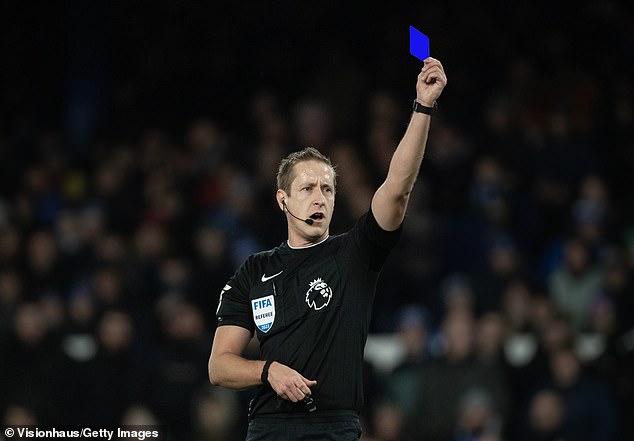 Blue cards and 10-minute sin bins for dissent and cynical fouls will be tried in football