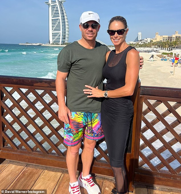 Instead, they swapped Melbourne for Dubai (pictured), where the 37-year-old plays T20 cricket after retiring from the Australian Test and one-day international teams