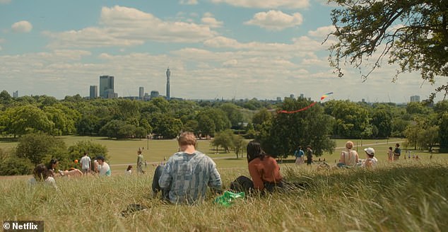 In the third episode, Emma and Dexter enjoy a picnic on Primrose Hill in 1990, but eagle-eyed fans will recognize that some of the buildings in London's skyline didn't exist at the time.