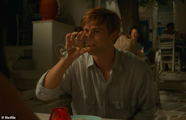 In the next episode, Emma and Dexter enjoy a candlelit dinner while on holiday on the Greek island of Paros, and the pair continually fiddle with their wine glasses throughout the scene.