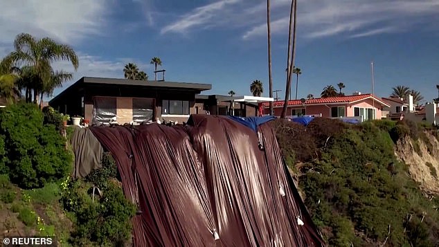 Earlier this month, an atmospheric river caused a landslide beneath his million-dollar estate, leaving his swimming pool on the brink of collapse.