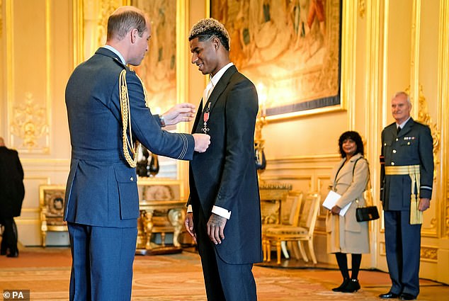 Rashford was appointed MBE (Member of the Order of the British Empire) in 2021.