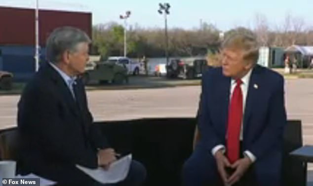 Trump spoke with Sean Hannity during his visit to the US-Mexico border in Texas