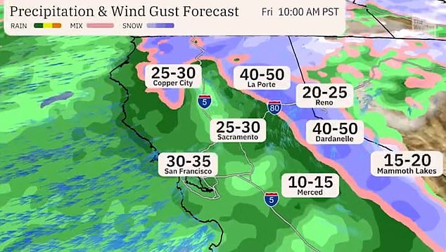 According to the Weather Channel, the Sierra Nevada could soon be covered in 12 feet of snow and strong winds